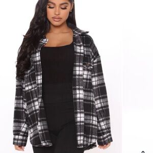 Black and White Plaid Jacket